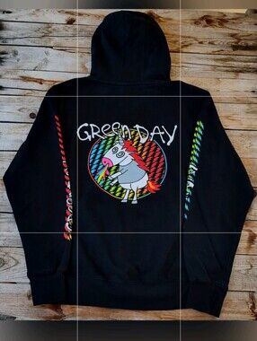 2000's Green Day unicorn rainbow hoodie men's Size Small